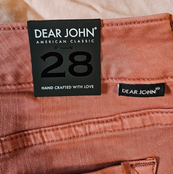 Dear John Women's American Classic Denim Shorts in Chalk Pink, Size 28 - Picture 7 of 12